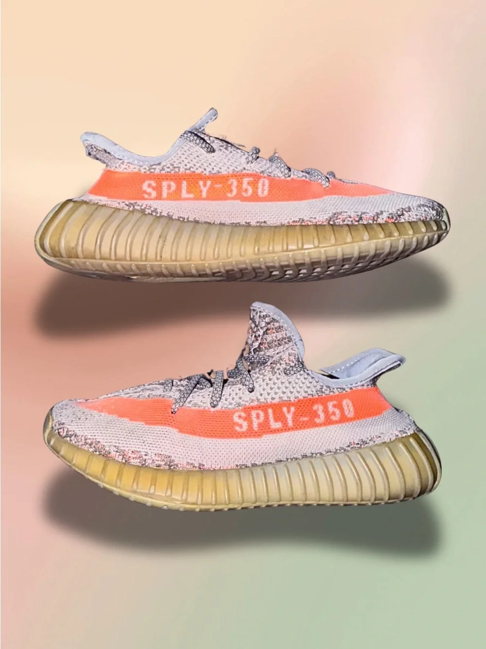 adidas Yeezy Boost 350 V2 Beluga BB1826 Youth 4.5 Grey Solar Red 2016